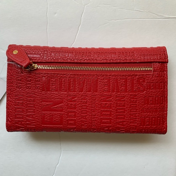 Steve Madden Tri-Fold Wallet, Red, NWT - Picture 6 of 12
